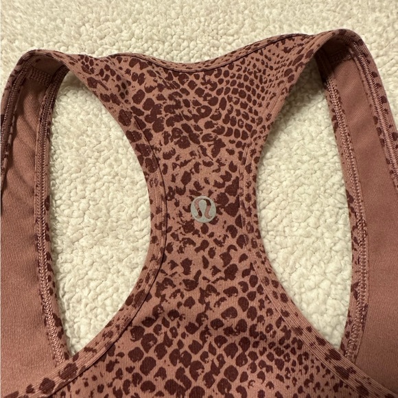Lululemon Cool Racerback Tank Top Brown Desert Snake Bark Berry Multi - Picture 6 of 8